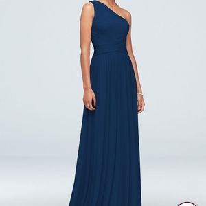 Davids bridal one shoulder asymmetrical hemline dr